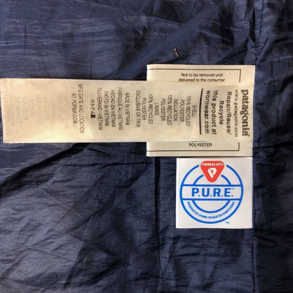 Patagonia Mens Nano Puff Zip Promo Vest Big Sur Blue Size Small Outdoor Travel - Picture 6 of 11
